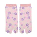 5 par japanske sokker rosa blomster 2