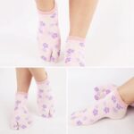 5 par japanske sokker rosa blomster 3