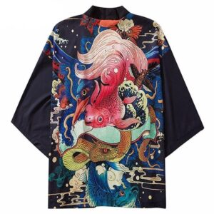Japansk Haori Farget Karpe