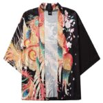 Japansk Haori Fjaer av Fugl Foniks 1