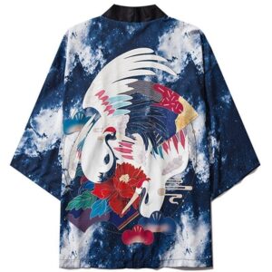 Japansk Haori Fugler Kimono