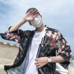 Japansk Haori med Rod Drage 1