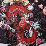 Japansk Haori med Rod Drage 6