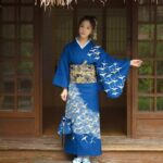 Japansk Kimono Bla