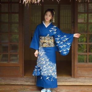 Japansk Kimono Bla