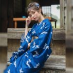 Japansk Kimono Bla og tilbehor 3