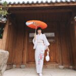 Japansk Kimono Kjole Hvit 2