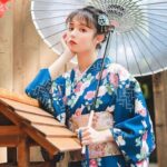 Japansk Kimono Kjole Kiku 1