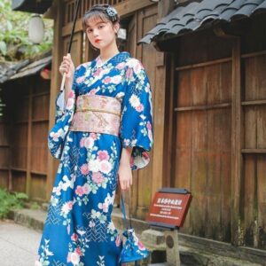 Japansk Kimono Kjole Kiku