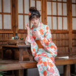 Japansk Kimono Kjole Kvinner 1