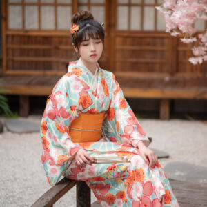 Japansk Kimono Kjole Kvinner