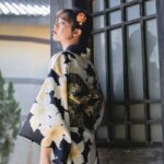 Japansk Kimono Lang Blomstret 1
