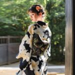 Japansk Kimono Lang Blomstret 2