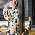 Japansk Kimono Lang Blomstret 3