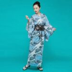 Japansk Kimono Lang Dame 1