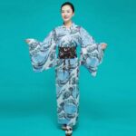 Japansk Kimono Lang Dame