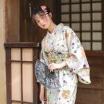 Japansk Kimono Lang Hvit 1