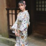 Japansk Kimono Lang Hvit