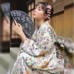Japansk Kimono Lang Hvit 4