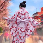 Japansk Kimono Rod Kvinner