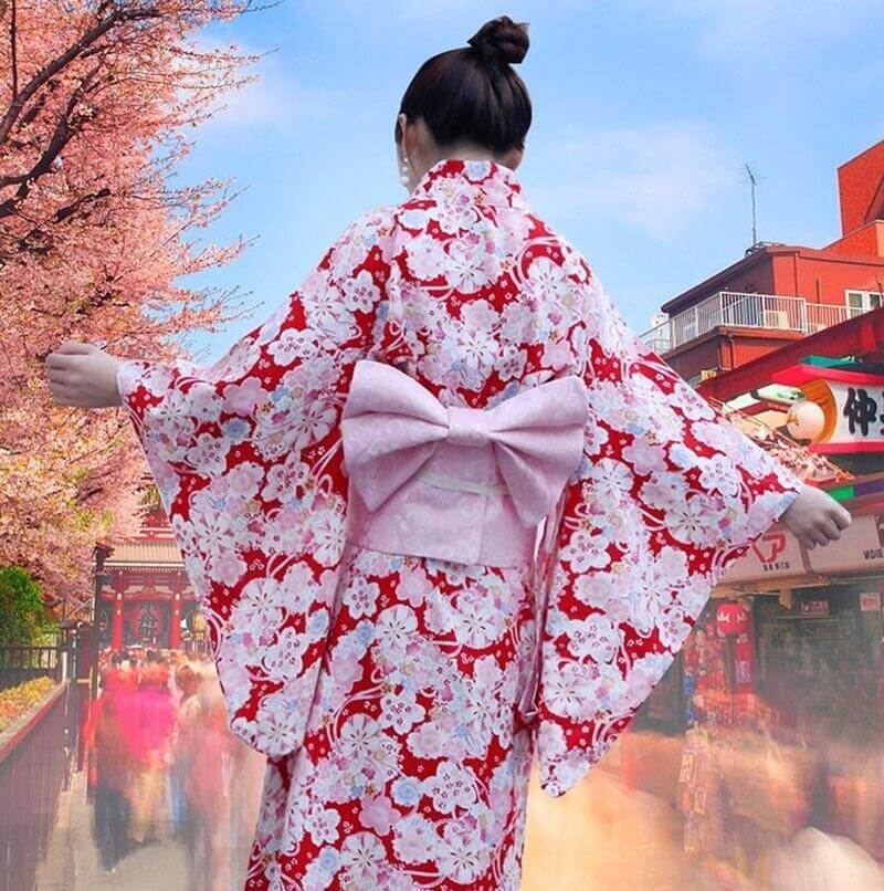 Japansk Kimono Rod Kvinner Japansk Kimono Rod Kvinner