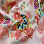 Japansk Kimono Rosa Furisode 6