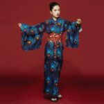 Japansk Kimono for Kvinner Pafugl
