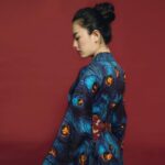 Japansk Kimono for Kvinner Pafugl 4
