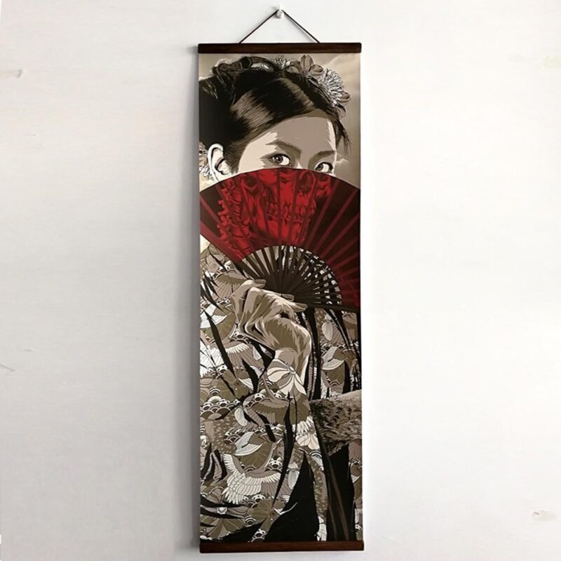 Japansk Kvinne Maleri 1
