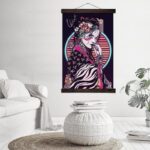 Japansk Maleri Estetisk Geisha 2
