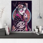 Japansk Maleri Estetisk Geisha 3