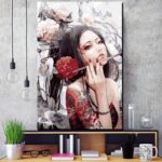 Japansk Maleri Geisha stil 3
