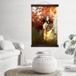 Japansk Maleri Kvinne med Kimono 1