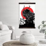 Japansk Maleri Mork Samurai 2
