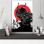Japansk Maleri Mork Samurai 3