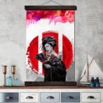 Japansk Maleri Realistisk Geisha 1