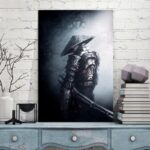 Japansk Maleri Samurai Cyborg 1