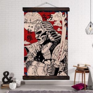 Japansk Maleri Samurai Manga