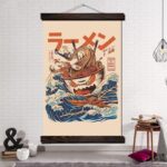 Japansk Maleri av Demoniske Vinduer