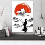 Japansk Maleri av Fjellet Fuji 3