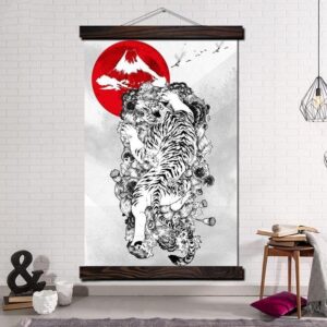 Japansk Maleri av Hvit Tiger