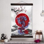 Japansk Maleri av Koi karpe