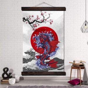 Japansk Maleri av Koi karpe