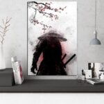 Japansk Maleri av Samurai I Eksil 3