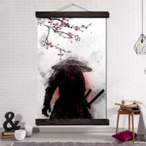 Japansk Maleri av Samurai I Eksil