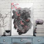 Japansk Maleri av Samurai demon 2