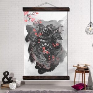 Japansk Maleri av Samurai demon