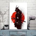 Japansk Maleri av Samuraikunst 1
