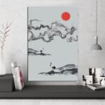 Japansk Maleri av Trane