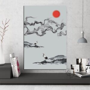 Japansk Maleri av Trane